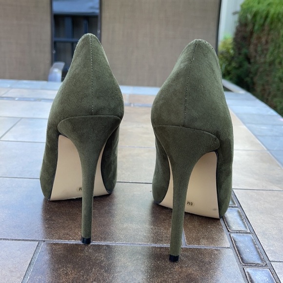 Diba Olive Green Stiletto Open Toe Heels - Picture 3 of 7